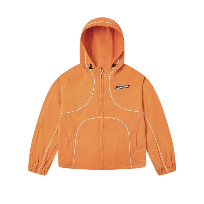 Lightweight Nylon Windbreaker with Reflective Piping & Elastic Cuffs Jacket 29077486