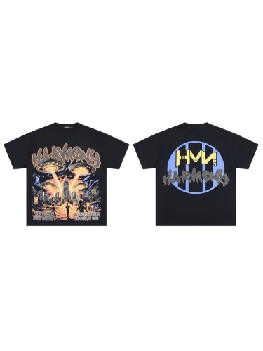 UFO Invasion Doomsday City Rhinestone Print Tee 29077648