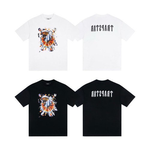 Urban Streetwear Tee with Fire Burst Tiger Art & Back Gothic Text Print T-Shirt 2 colors 29077292