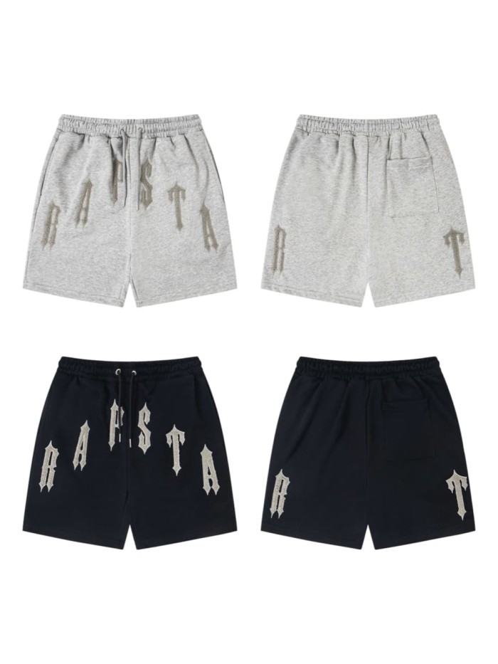 Letter Towel Embroidery Logo Loose Casual Drawstring Shorts 2 colors 29077463