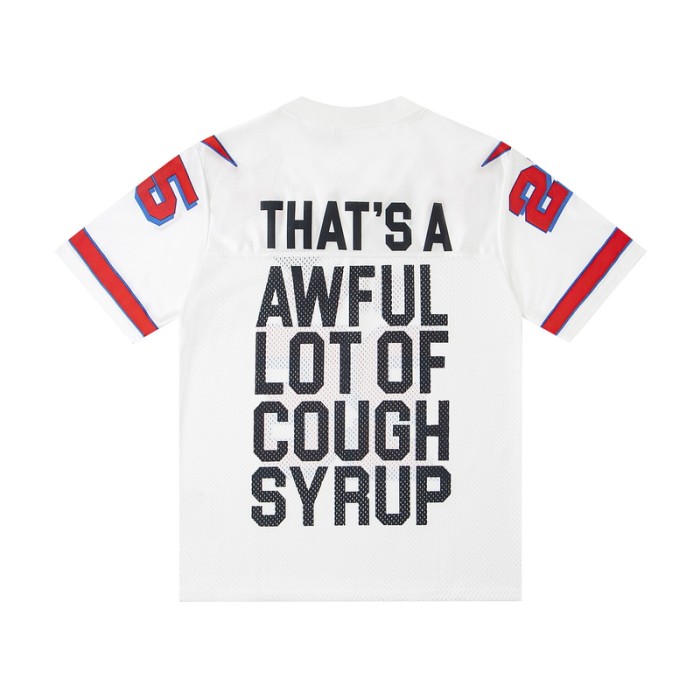 Oversized Urban Streetwear Star Motif Letter And Number Printed Mesh Jersey T-Shirt 2 colors 29080799