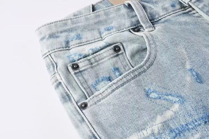 1:1 quality version Heavy Abraded Tight Ripped Jeans 29080463