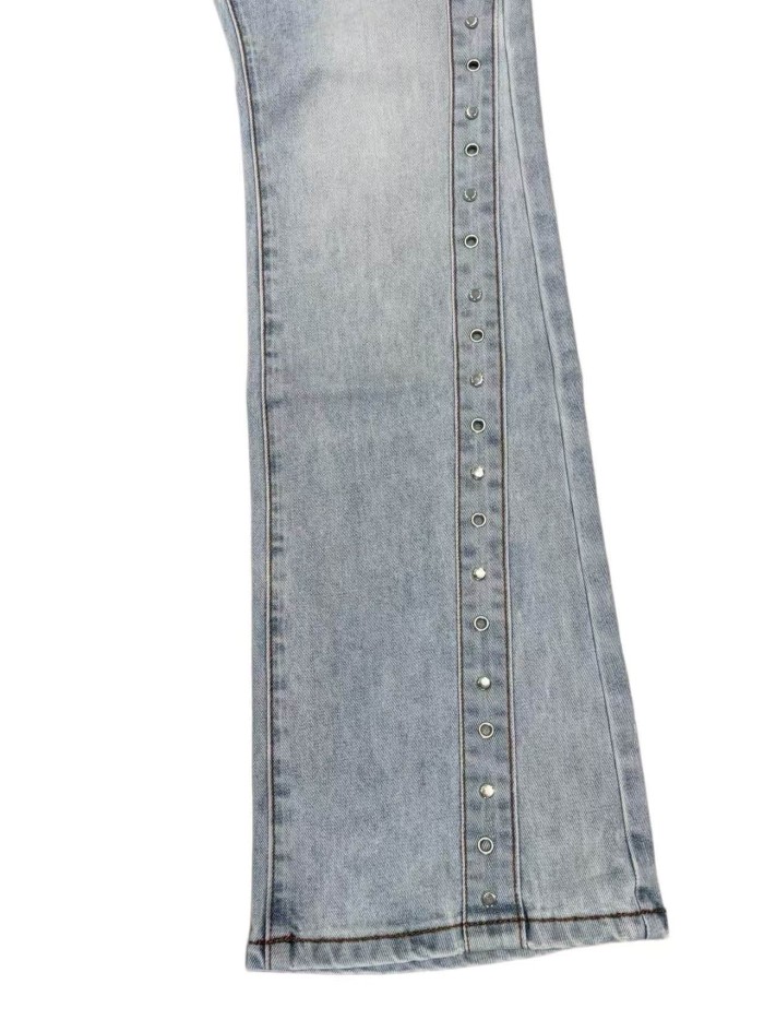 1:1 quality version Vertical Rivet Spliced Vintage Flared Jeans 29080667
