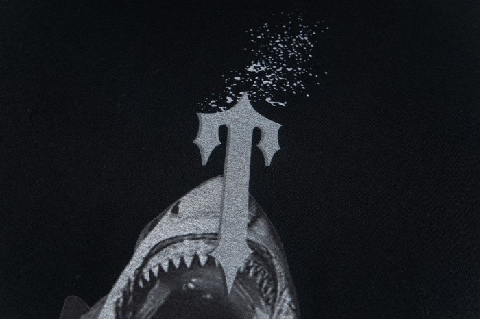 High Street Shark Hook Direct Print Loose T-Shirt 2 colors 29080215