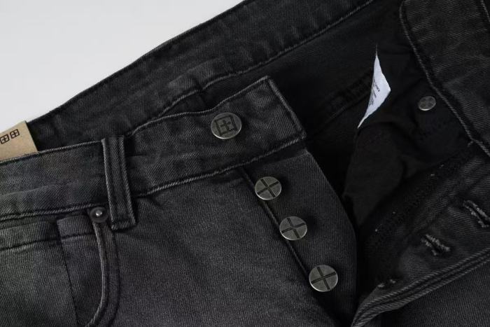 1:1 quality version Charcoal Vintage Cat Whisker Slim Fit Jeans 29080462