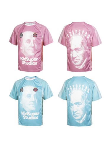 Oversized American Street Style Trapstar X Kidsuper Studios Printed Jersey T-Shirt 2 colors 29080631