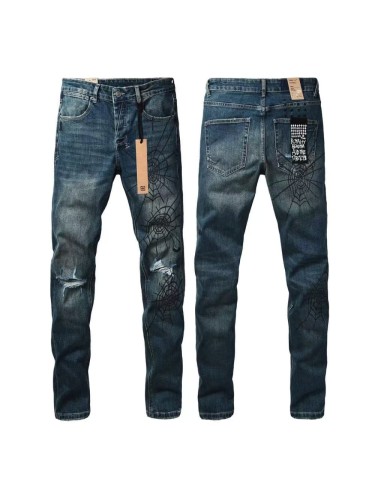 1:1 quality version Dark Spider Web Graffiti Vintage Ripped Jeans 29080456