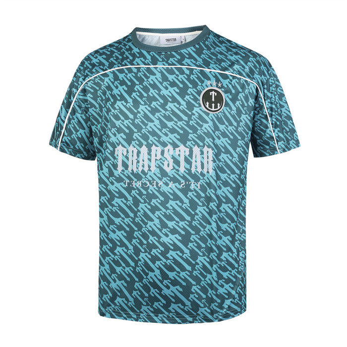 Oversized Trapstar Inspired Teal Camo Number 22 Graphic Jersey T-Shirt 6 colors 29080077
