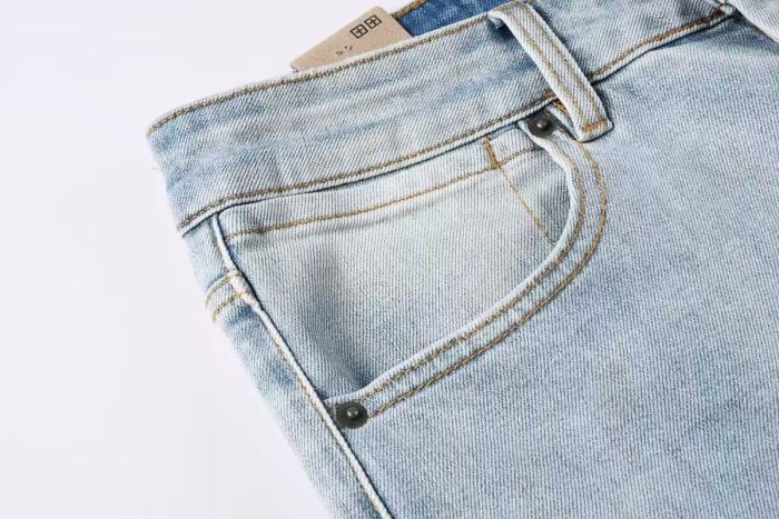 1:1 quality version Cross Bandage Embroidery Ripped Jeans 29080461