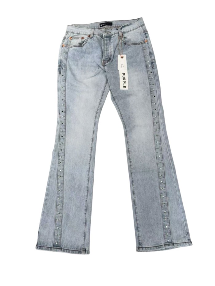 1:1 quality version Vertical Rivet Spliced Vintage Flared Jeans 29080667