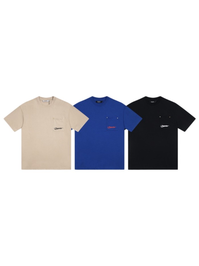 American Trendy Brand Letter Pocket Embroidery Tee & Shorts Set 3 colors 29080429