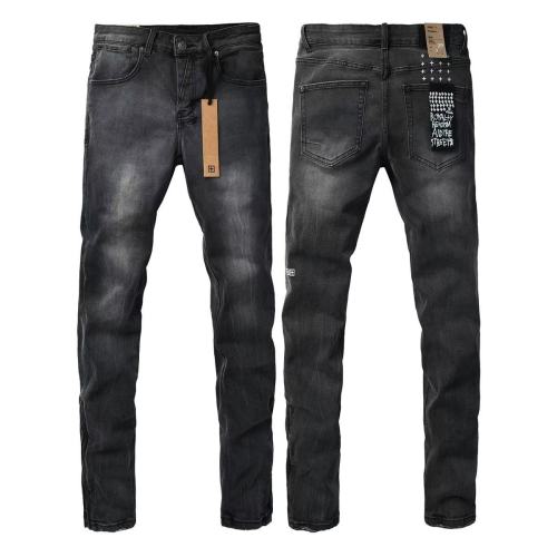 1:1 quality version Charcoal Vintage Cat Whisker Slim Fit Jeans 29080462