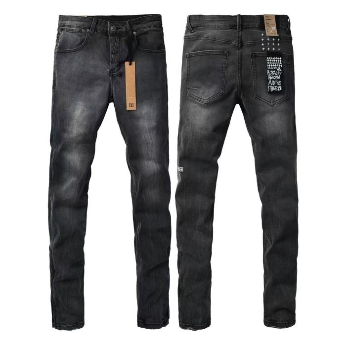 1:1 quality version Charcoal Vintage Cat Whisker Slim Fit Jeans 29080462