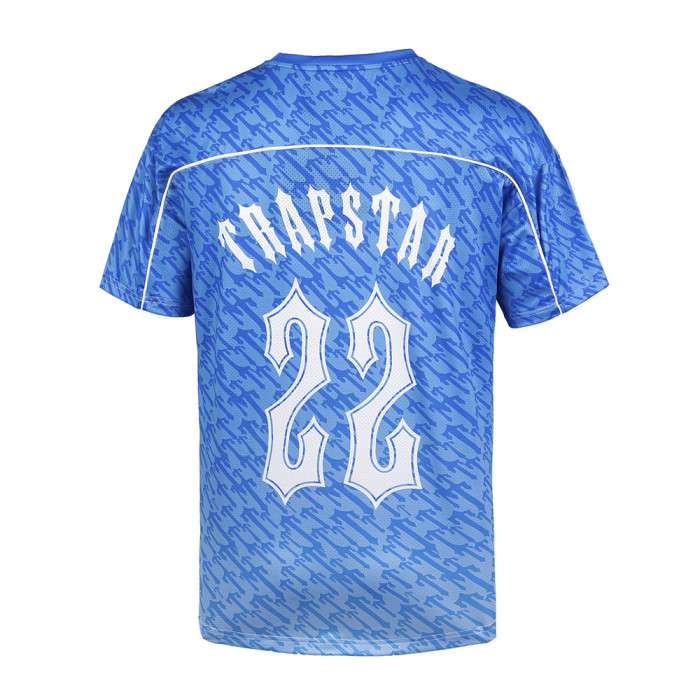 Oversized Trapstar Inspired Teal Camo Number 22 Graphic Jersey T-Shirt 6 colors 29080077