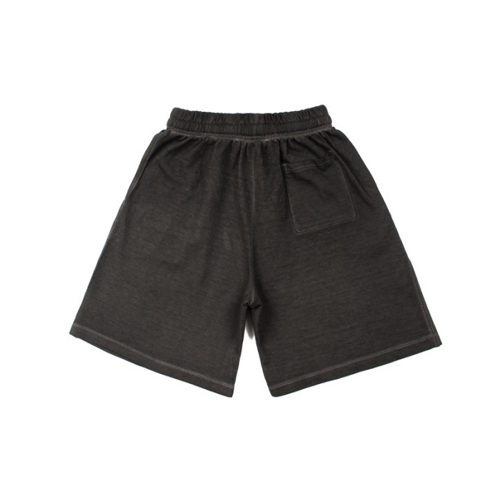 Letter Printed Drawstring Casual Washed Shorts 29082412