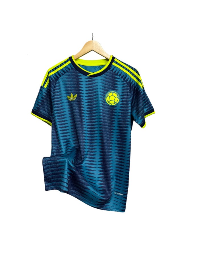 2026/2027 Colombia Fluorescent Green Wave Pattern Away Replica Jersey 29082267