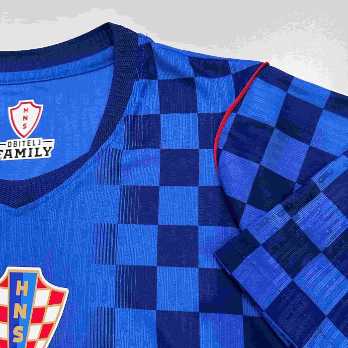 2026/2027 Croatia Blue Black Checkered Away Authentic Jersey 29082274
