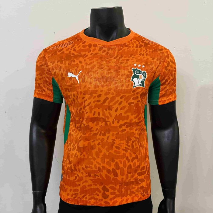 2026/2027 Ivory Coast Orange Leopard Print Home Authentic Jersey 29082272
