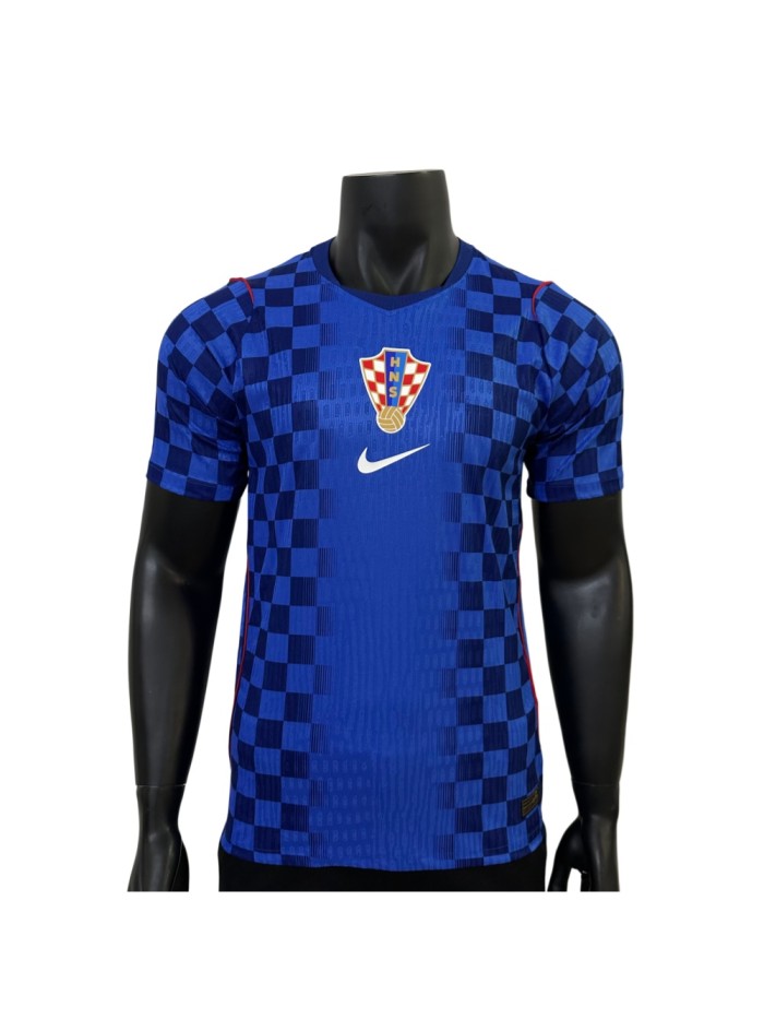 2026/2027 Croatia Blue Black Checkered Away Authentic Jersey 29082274
