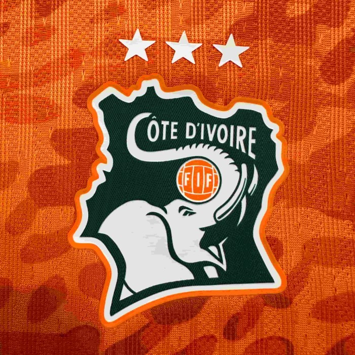 2026/2027 Ivory Coast Orange Leopard Print Home Authentic Jersey 29082272