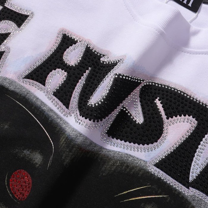 Black Panther Alien Rhinestone Print Tee 2 colors 29082345