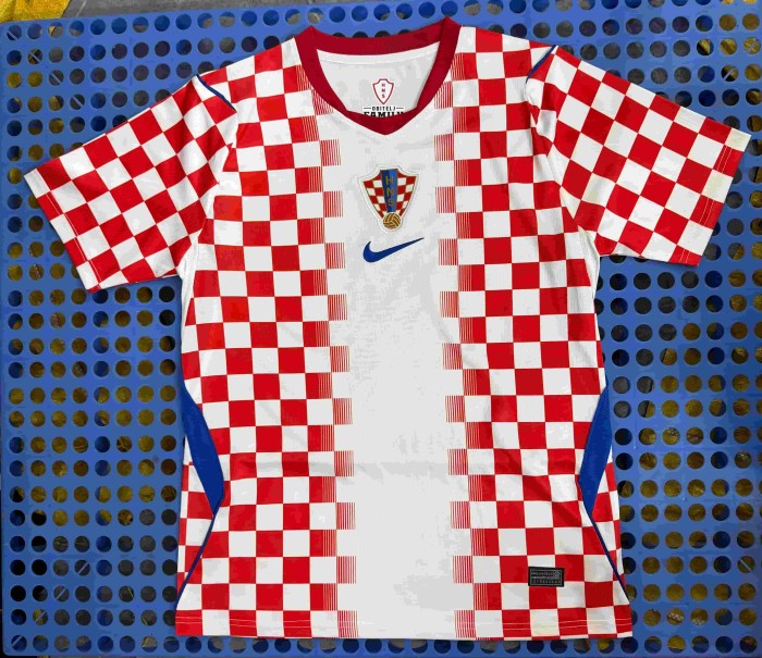 2026/2027 Croatia Red And White Checkered Home Jersey 2 Kind 29085318