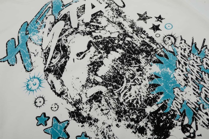 Blues Rage Portrait Print Washed Tee 29090185