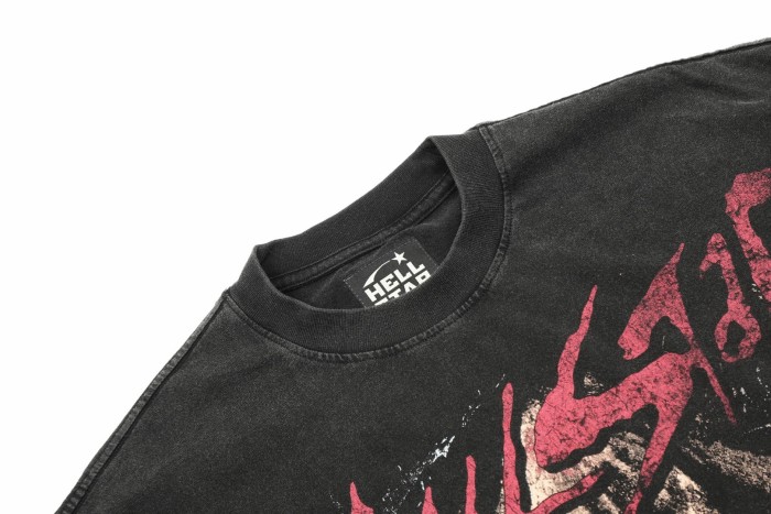 Flame All-Seeing Eye Print Washed Tee 29090190
