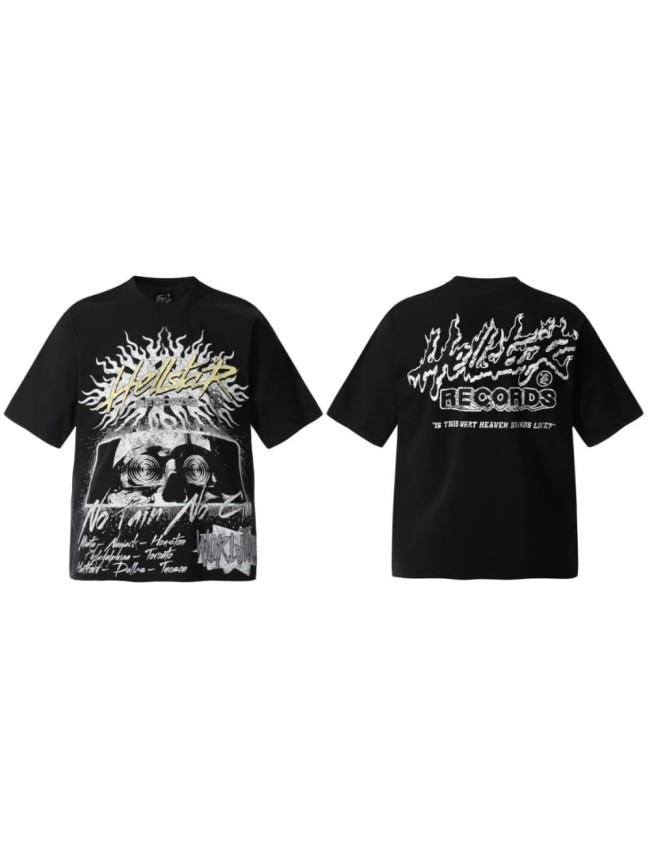 Flame Spiral Eye Print Washed Tee 29090178