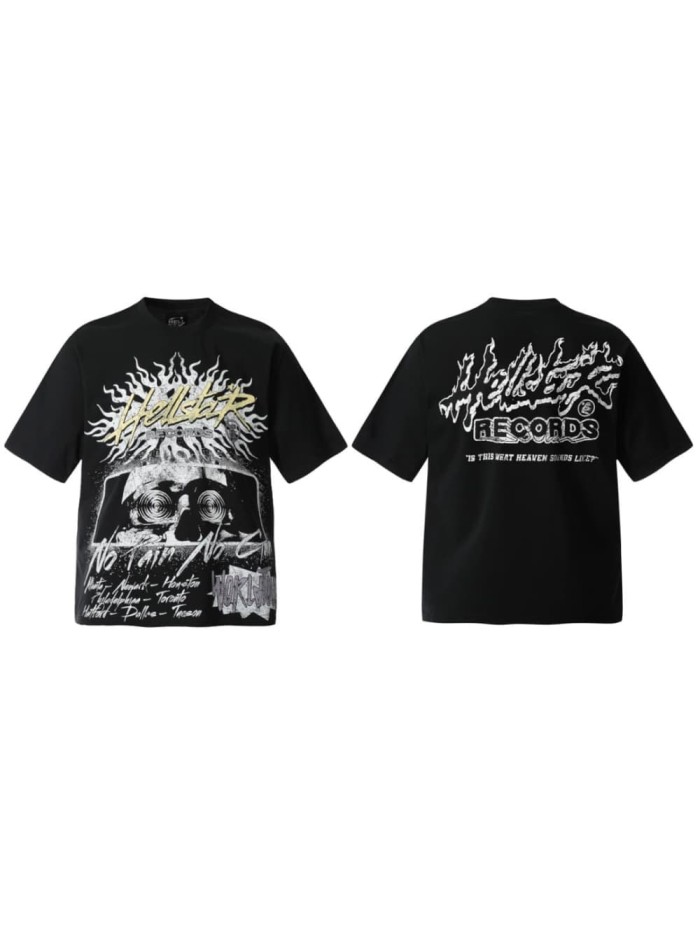 Flame Spiral Eye Print Washed Tee 29090178
