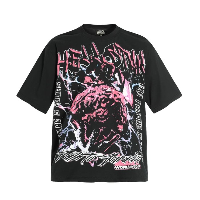 Pink Cyber Core Print Washed Tee 29090171