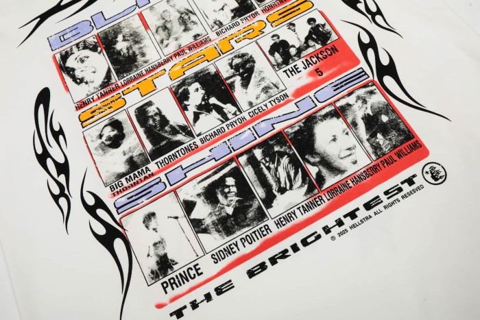 Legendary Figure Collage Print Washed Tee 29090168