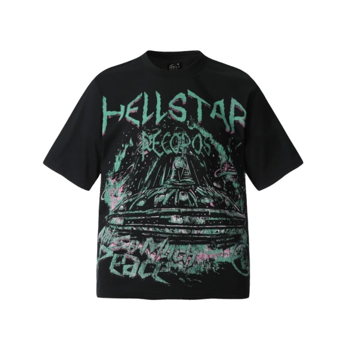 Pink & Green Graffiti UFO Print Washed Tee 29090173