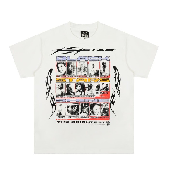 Legendary Figure Collage Print Washed Tee 29090168