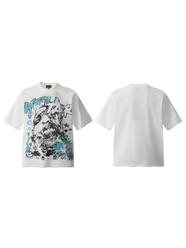 Blues Rage Portrait Print Washed Tee 29090185