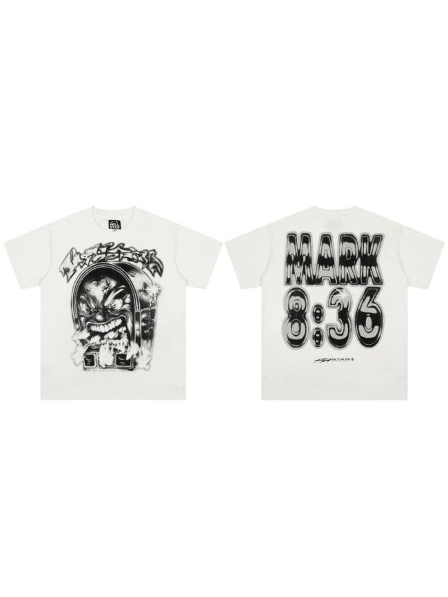 Arcade Rage Clown Print Washed Tee 29090180