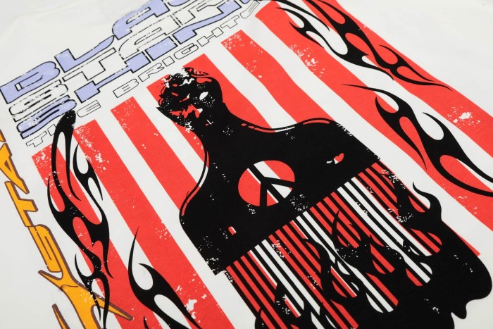 Legendary Figure Collage Print Washed Tee 29090168
