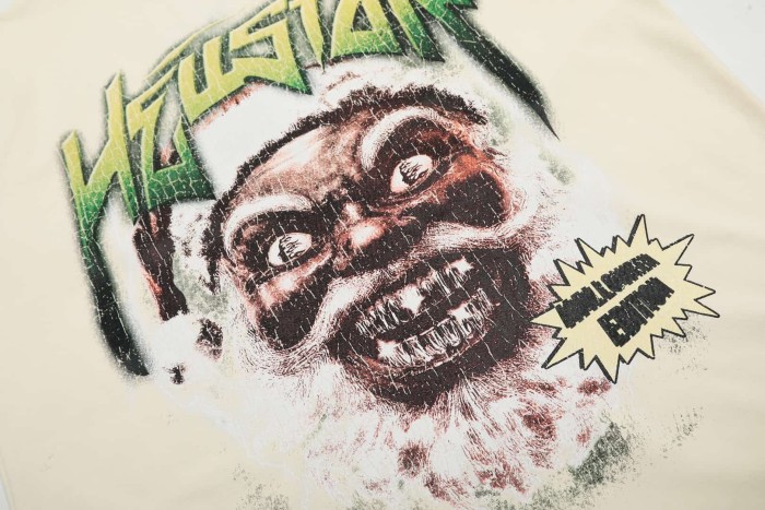 Dark Santa Claus Print Washed Tee 2 colors 29090166
