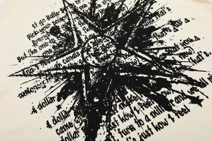 Flame Mask Figure Print Washed Tee 29090189