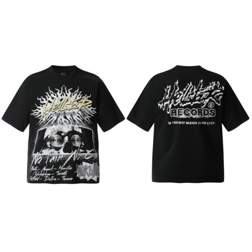 Flame Spiral Eye Print Washed Tee 29090178