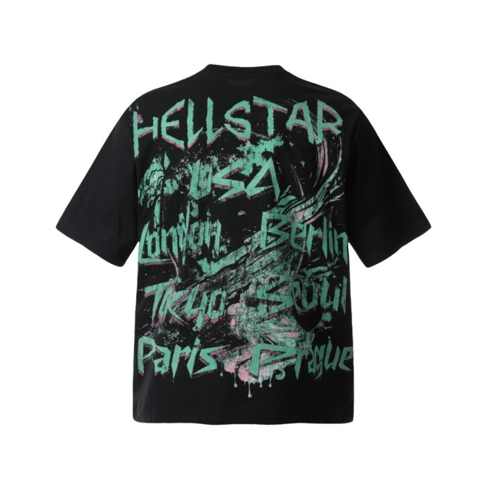Pink & Green Graffiti UFO Print Washed Tee 29090173
