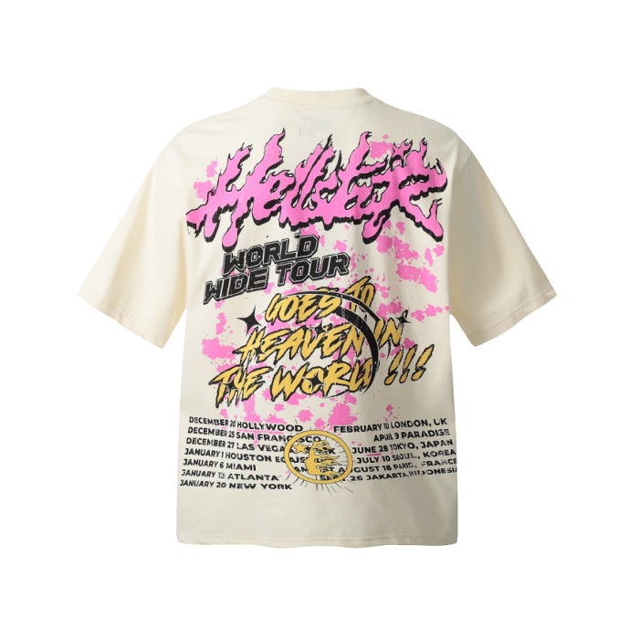Gold Tooth Dark Flame Lip Print Washed Tee 29090182