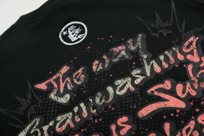 Spiked Demon Skull Print Washed Tee 29090179