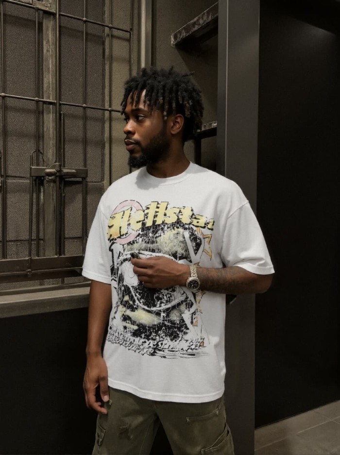Goggles Figure Print Washed Tee 29090177