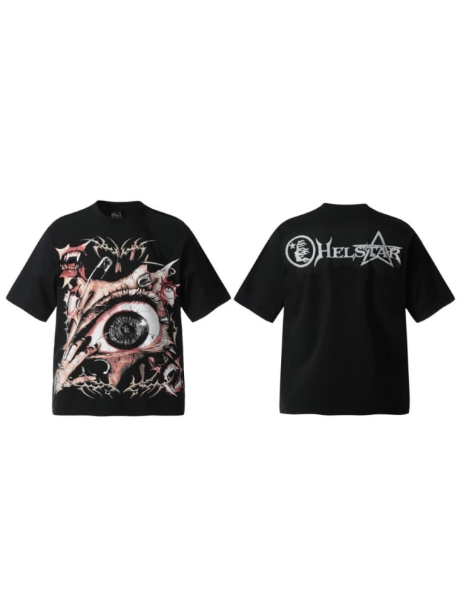 Thorn Gaze Eye Print Washed Tee 29090183