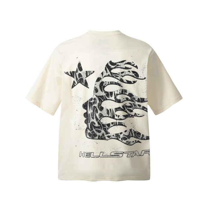 Flame Space Conflict Print Washed Tee 29090191