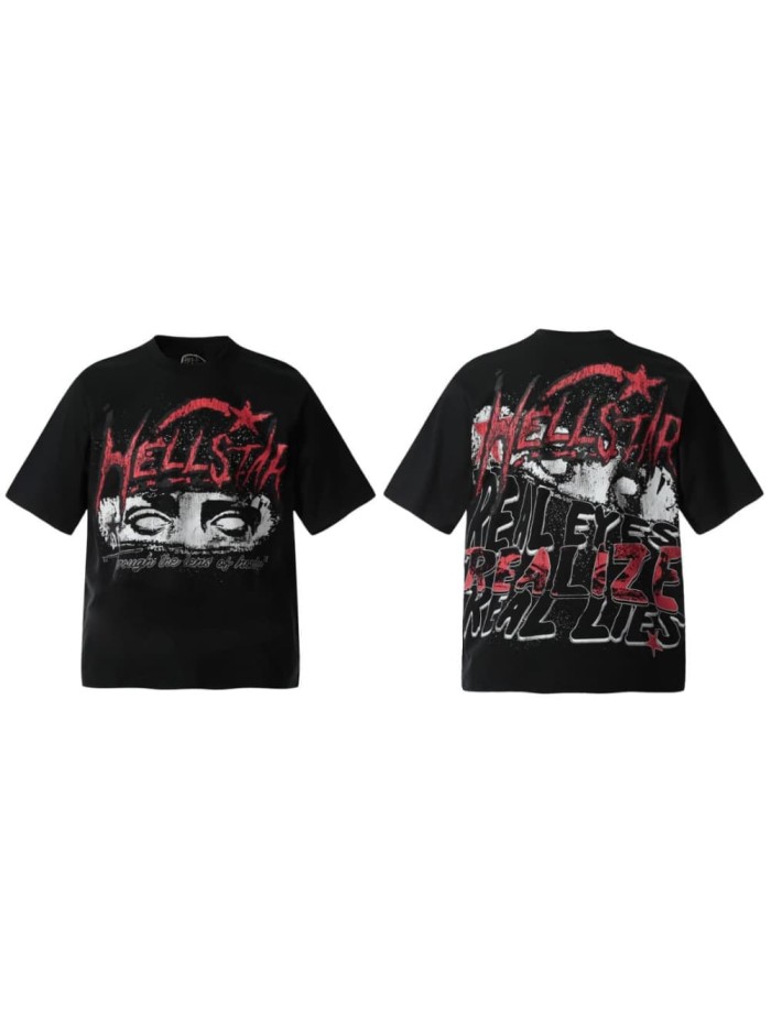 Dark All-Seeing Eye Print Washed Tee 29090165