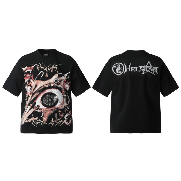 Thorn Gaze Eye Print Washed Tee 29090183