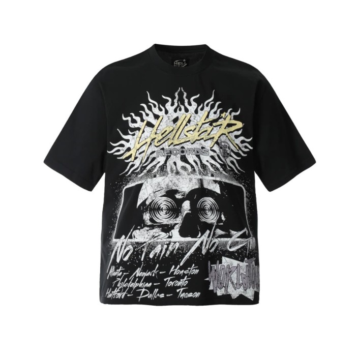 Flame Spiral Eye Print Washed Tee 29090178