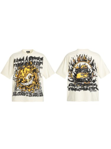 Flame-eyed Stranger Print Washed Tee 29092398